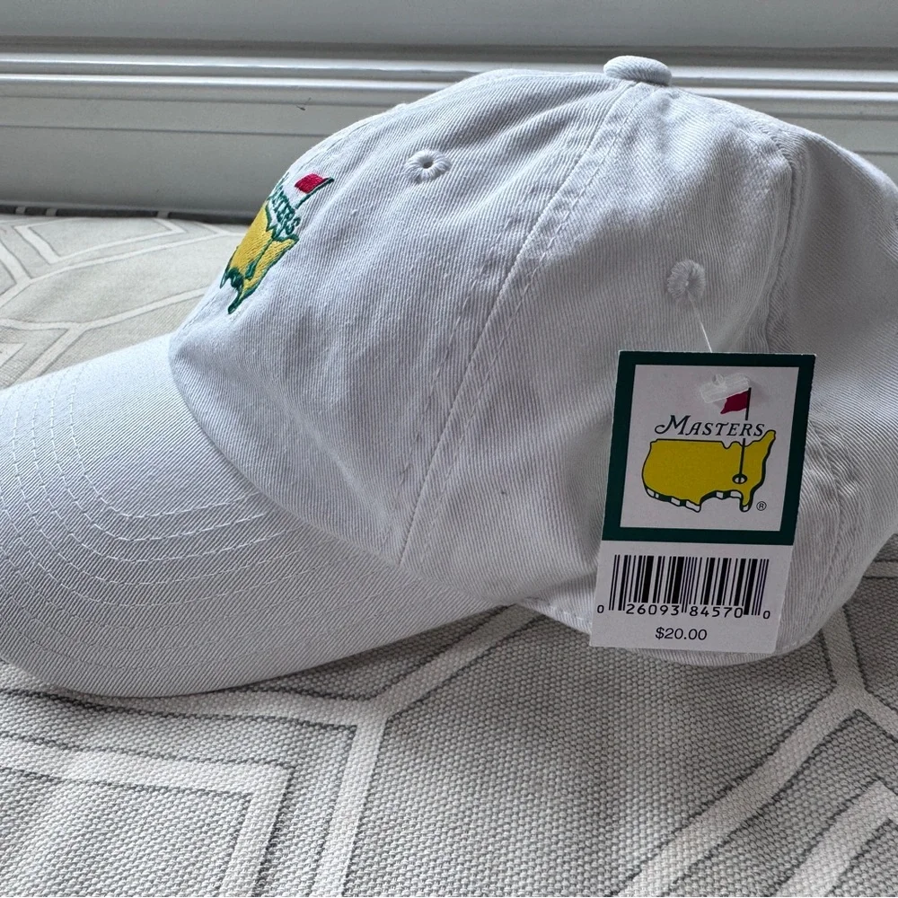 Masters White Cap with Embroidered Logo - Picture 3 of 3